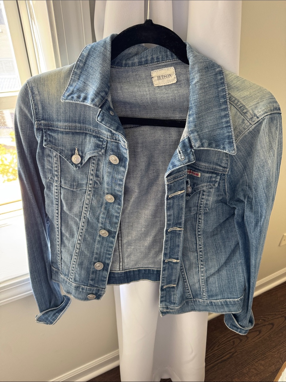 Hudson Jeans Faded Light Blue Denim Jacket